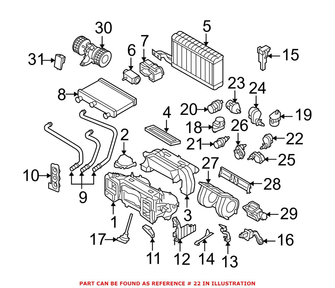 BMW HVAC Air Adjustment Control Motor - Left 64116942987